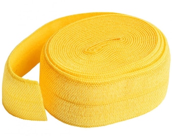 Dandelion Yellow Fold Over Elastic 3/4 Inch x 2 Yards | By Annie SUP211-2-DAN | 1 Roll | Pre Packaged | Polyester Spandex