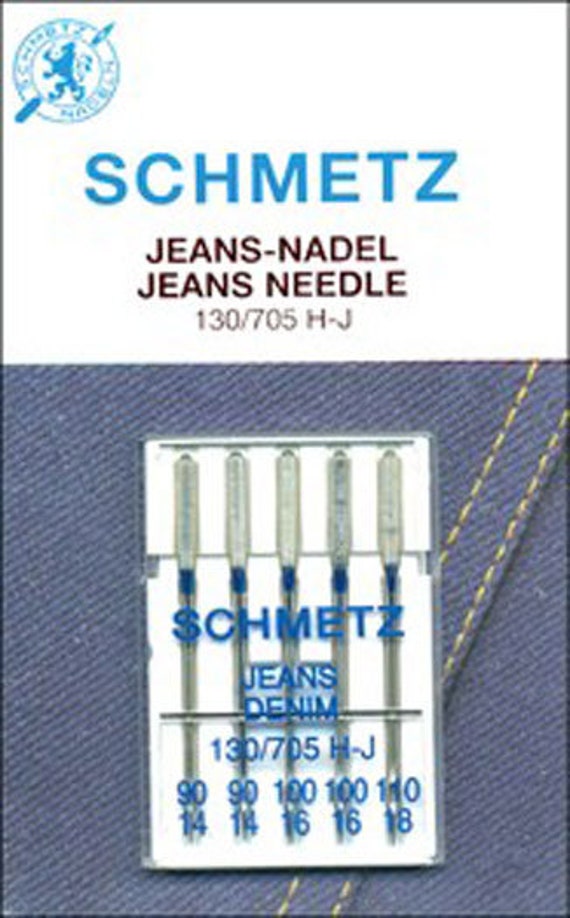 Schmetz Jeans/denim Needles Sewing Machine Needles 90/14, 100/16, 110/18  Art.1836 