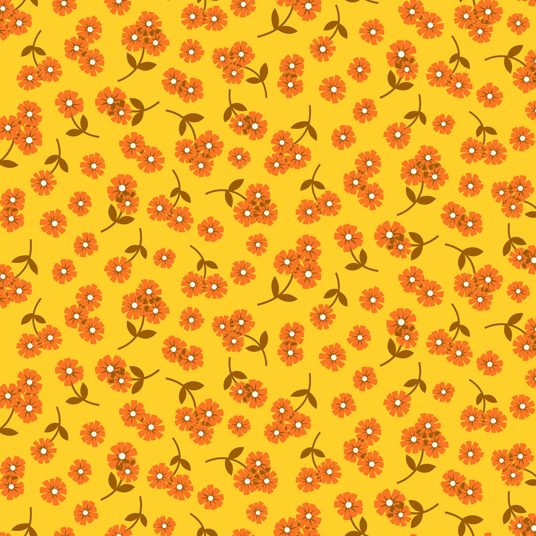 Daisies in Yellow Butterscotch by Dana Willard FIGO Fabrics 9018252