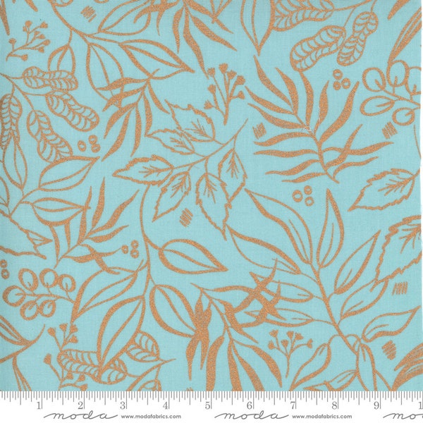 Sunshine Soul Leaf it to Me | Jadeite Metallic | Create Joy Project for Moda Fabrics 844942M | Cotton Quilt Fabric | Fat Quarters | Yardage