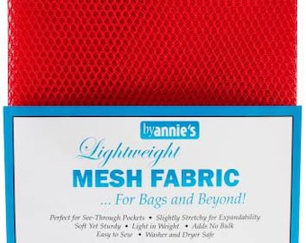 Atomic Red Lightweight Mesh Fabric By Annie SUP209-RED | 100% Polyester | 18" x 54" | Washer and Dryer Safe