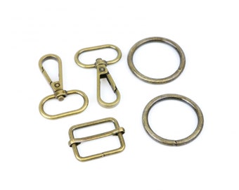 Ferris Hardware Kit | Sallie Tomato | Purse Hardware | Notions | Bag Making | 5 Options | Antique | Gold | Gunmetal | Nickel | Rose Gold