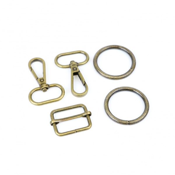 Ferris Hardware Kit | Sallie Tomato | Purse Hardware | Notions | Bag Making | 5 Options | Antique | Gold | Gunmetal | Nickel | Rose Gold