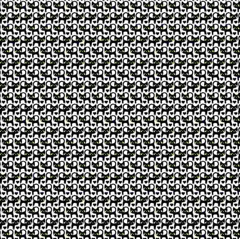 Black Cats With Yellow Eyes on White | Sundance Collection by Timeless Treasures TRIO-1270 | 100% Cotton Fabric | Fat Quarters | Yardage