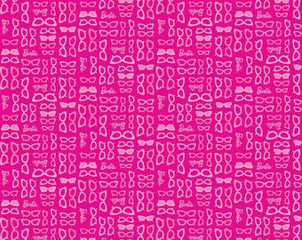 Barbie World Barbie Glasses in Hot Pink | Riley Blake Designs C15025-HOTPINK | Novelty | 100% Cotton | Fat Quarters | Yardage