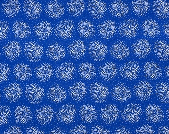 Fireworks on Blue | Holiday Americana by Stacy Iest Hsu | Moda Fabrics 20761-15 | Cotton Fabric | Patriotic | Fat Quarters | Yardage