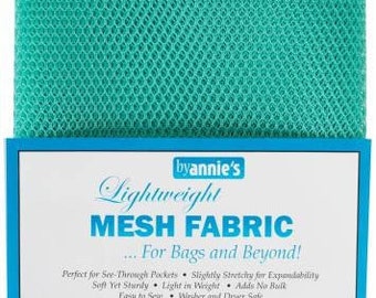 Turquoise Lightweight Mesh Fabric | By Annie SUP209-TRUQ | 18"x 54" | 100% Polyester | Washer and Dryer Safe