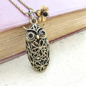 Woodland Necklace Brass Owl image 1