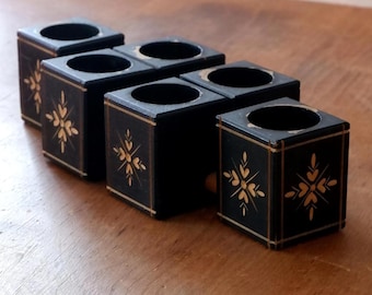 Midcentury Hungarian Candle Holder 1960s carved wood