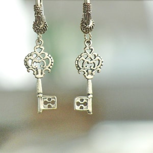 Key Earrings Steampunk jewelry Each Key Holds a Treasure