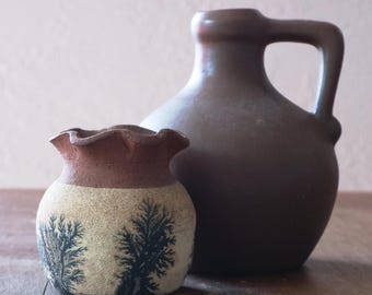 Vintage Studio Art Pottery Set: Handmade Vases, Plant Pots - USA Made