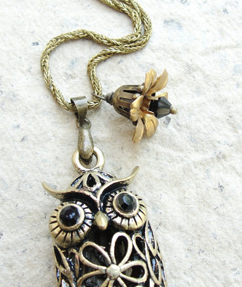 Woodland Necklace Brass Owl image 3