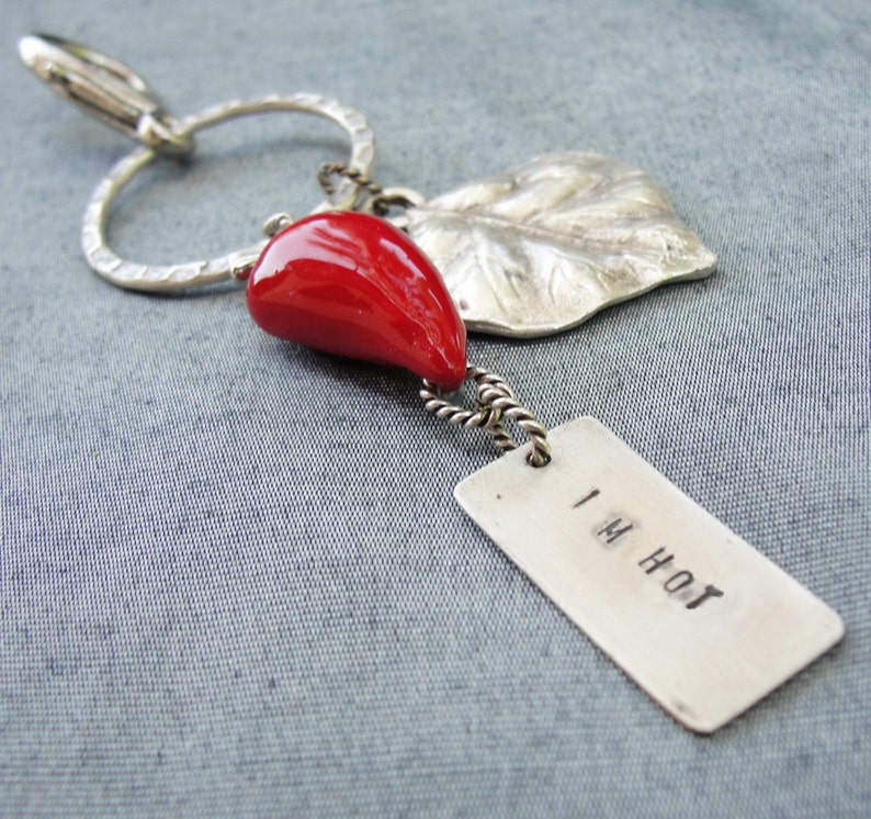 Red Hot Chili Pepper Keychain / Bag Ring Some Like It Hot Etsy