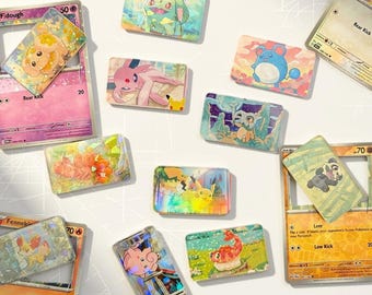 Customized Handmade Upcycled Pokémon TCG Acrylic Magnets