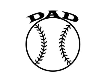 Baseball DAD  Svg, Digital Download Baseball Stitch, baseball svg, baseball png, baseball jpg