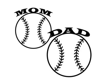 Baseball MOM and DAD Svg, Digital Download Baseball Stitch, baseball svg, baseball png, baseball jpg baseball parents
