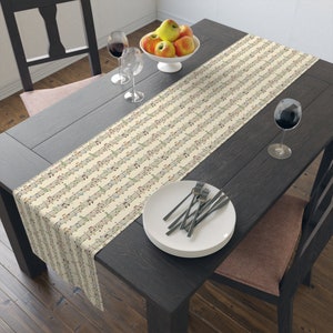 Runner da tavolo con note musicali, decorazioni per la sala da pranzo, ambienti domestici, runner da tavolo con stelle della musica, cotone, poliestere, runner da tavolo per spartiti, centrotavola