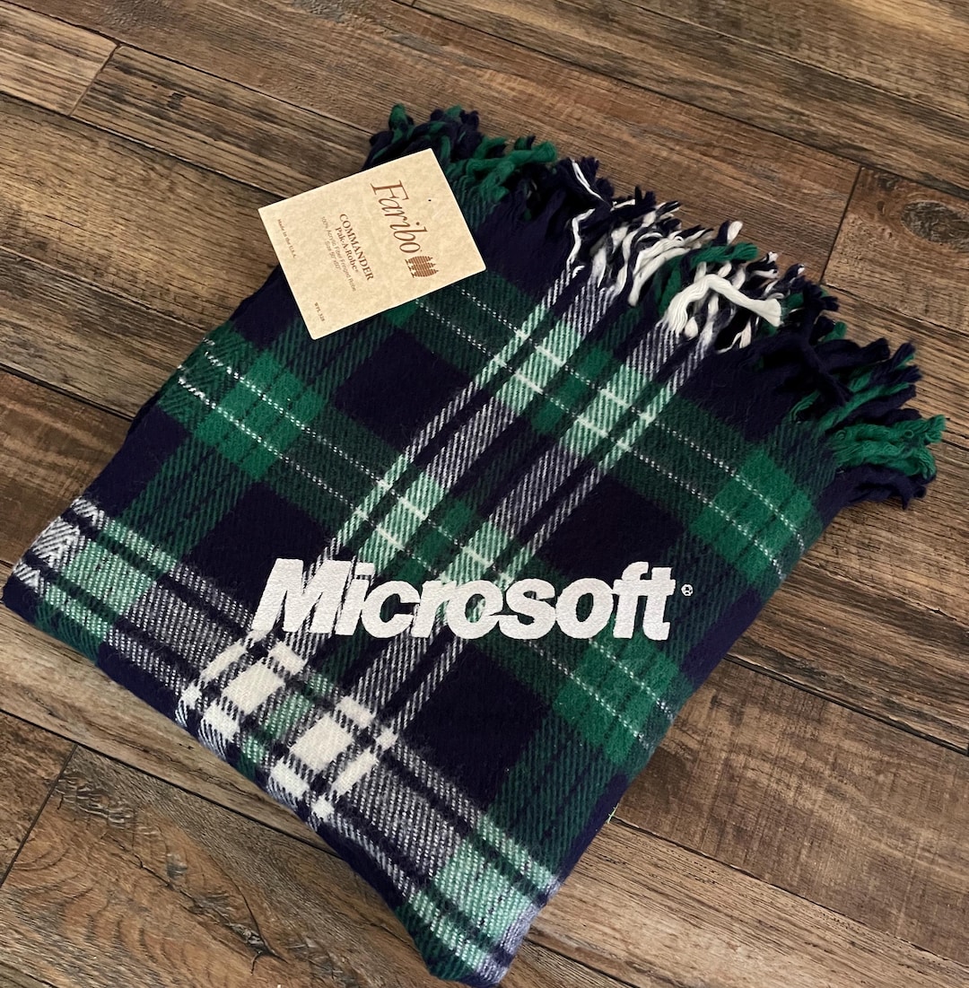 Vintage Collectibles Technology Computer a Microsoft Plaid Blanket - Etsy