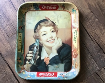 plateau publicitaire Coca-Cola vintage