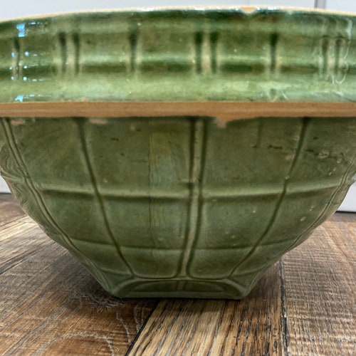 Antique Mccoy Green Pane Bowl. 1910 Mccoy Green Etsy