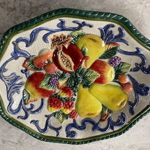 Vintage Fitz and Floyd Obst Servier Schüssel Servierplatte