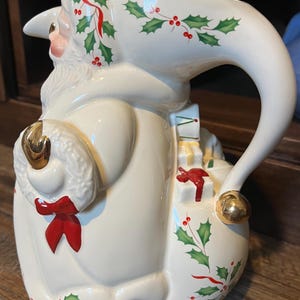 Holiday Santa Pitcher by Lenox