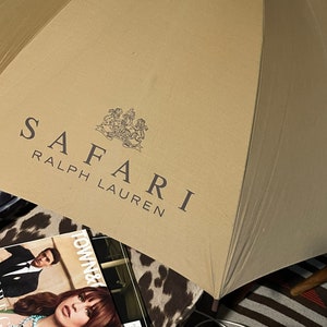 Vintage Ralph Lauren Safari Umbrella: Khaki 1990s Collection