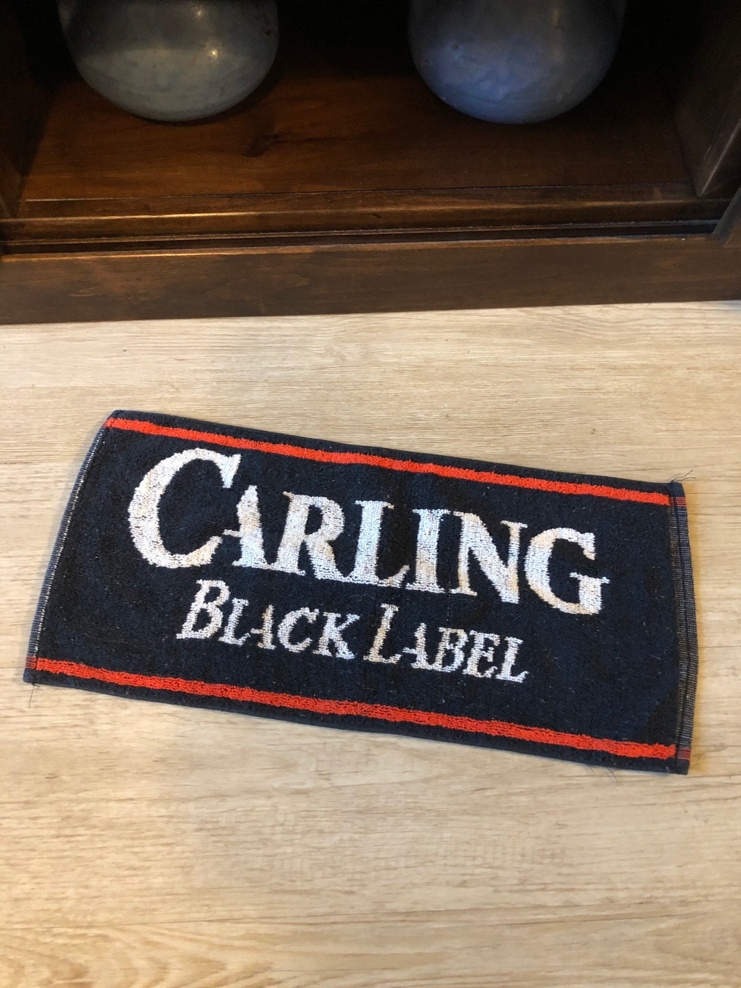 Vintage Carling Black Label Bar Towel Etsy