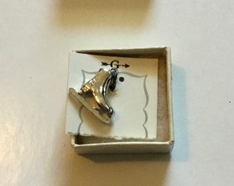 Charme Argent Sterling Vintage - Patins à Glace Ouvrants, 6.9g, 2.6cm, France