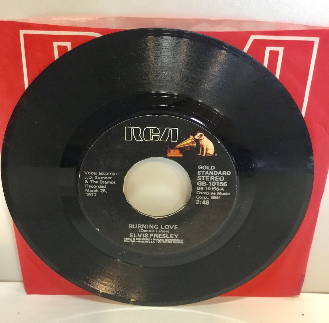 Vintage Elvis RCA 45 RPM Record Elvis Presley Steamroller Blues Burning Love Etsy