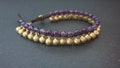 Jingling  4mm Round Stone Brass Anklet  Bracelet, Stone  Bracelet, Bell Bracelet *The photo showing is 6mm bells** product logo