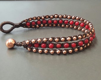 Coral Rose Gold  Bracelet