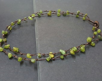 Double Strand Peridot Necklace