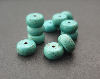 Pièce de 5 mm en beignet turquoise