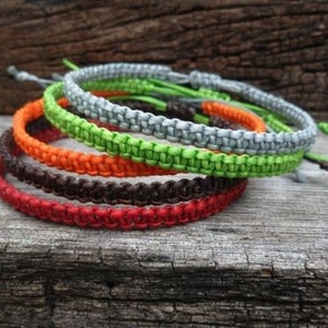 Set of 5 Friendship  Colors  Wax Cord Unisex Hobo Bracelet Anklet , Women Bracelet, Men Bracelet,Hippie Bracelet