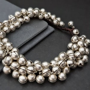 Belly Dance Jingling 6mm,8mm  Silver Bell Anklet Bracelet **The photo showing is 8mm bells**