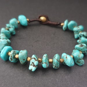 Chip Green Turquoise Summer Bracelet, Chain Bracelets, Men Bracelets, Unisex Bracelets, Beaded Bracelets