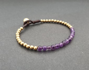 Single Brass 4mm Stone Chain Women Jewelry Bracelet Anklet , Beaded Bracelets, Women Bracelet, Stone Bracelets