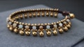 Belly Dance Gemstone Brass Anklet,Beaded Anklet, Beads Bracelet, Metal Beads,Women Anklet  **The photo showing is 6mm bells** product logo