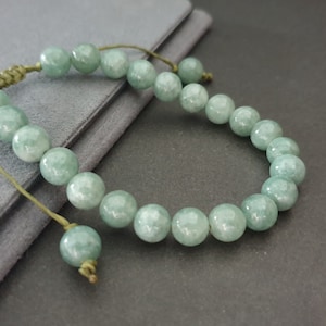 Single Chain  6mm Jade Bracelet, Beads Bracelet  ( ADJ6 / ADJ9)
