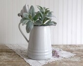 Enamel Coffee Pot, White Enamel Coffee Pot, Rustic Farmhouse Decor, Country Kitchen Decor