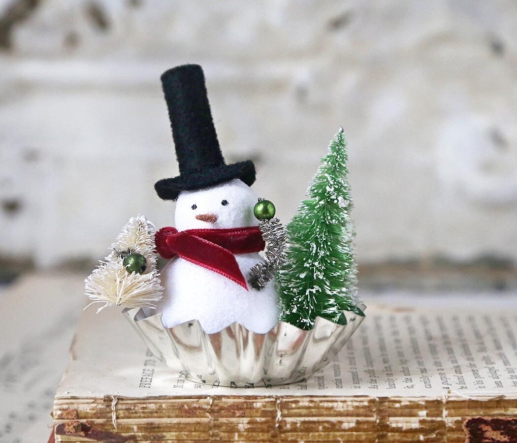 1 Set Mini Snowman Making Kit Clay Snowman Set Christmas Handmade