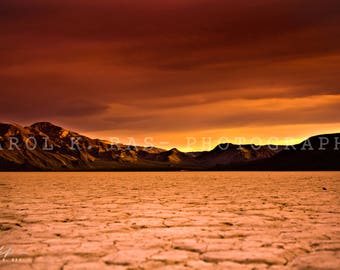 Digital Download FIERY TINGE  : Desert Landscape Death Valley Digital Photography Conceptual Art