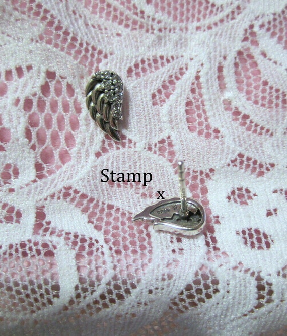 Angel Wing Earrings~Fairy Wings~Memorial~Sterling… - image 2