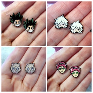 Manga Mask Earrings Demon Spy Anime~Hypoallergenic