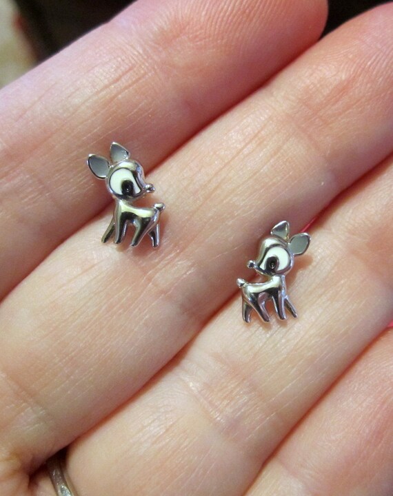 Fawn Deer Earrings~Sterling Silver~PRECIOUS!!!!