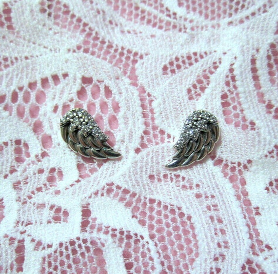 Angel Wing Earrings~Fairy Wings~Memorial~Sterling… - image 4