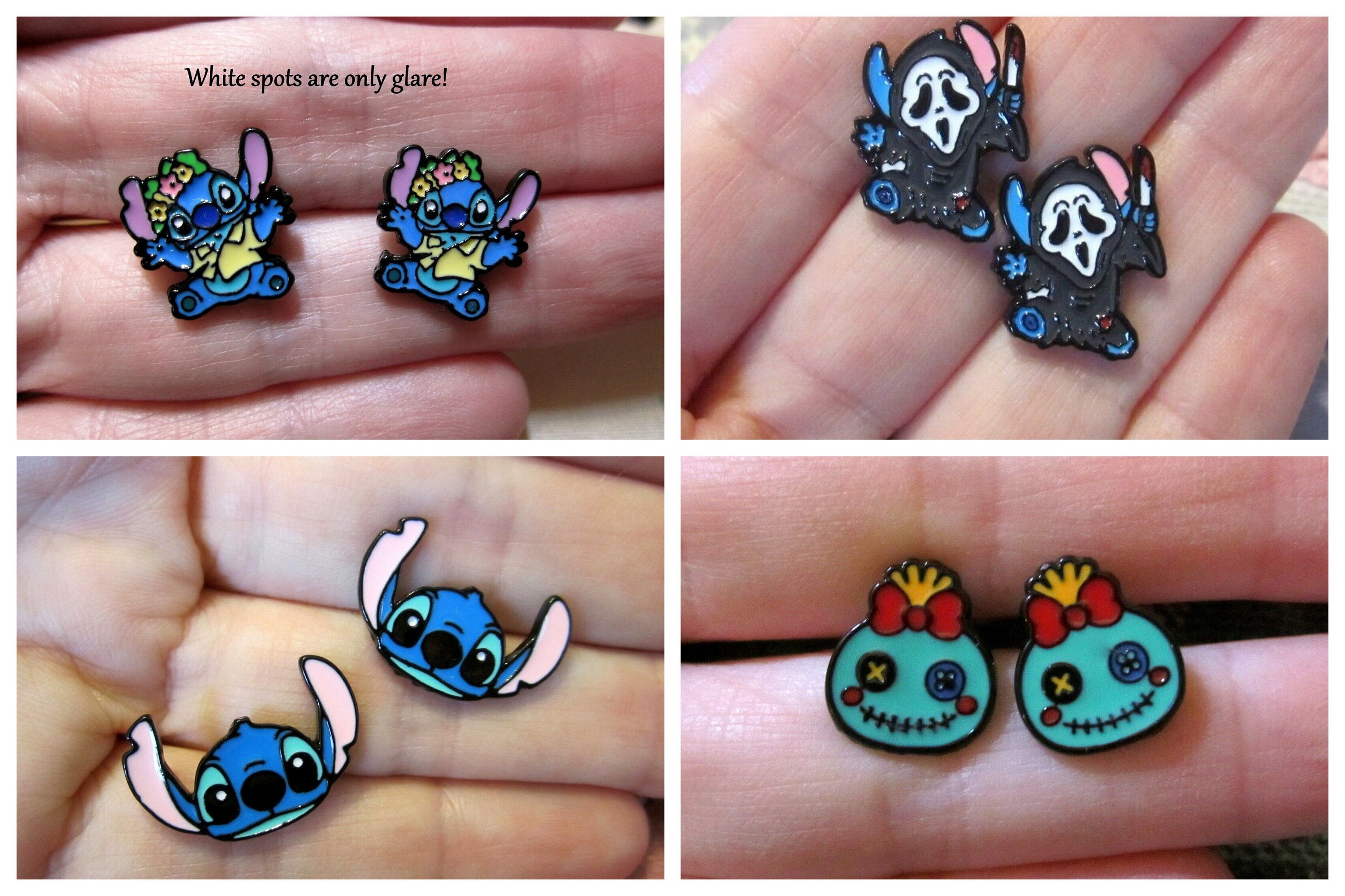 Boucles d'oreilles extraterrestres Stitch horreur gothique ~ hypoallergénique