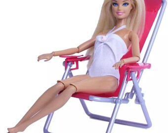 barbie with beach chair