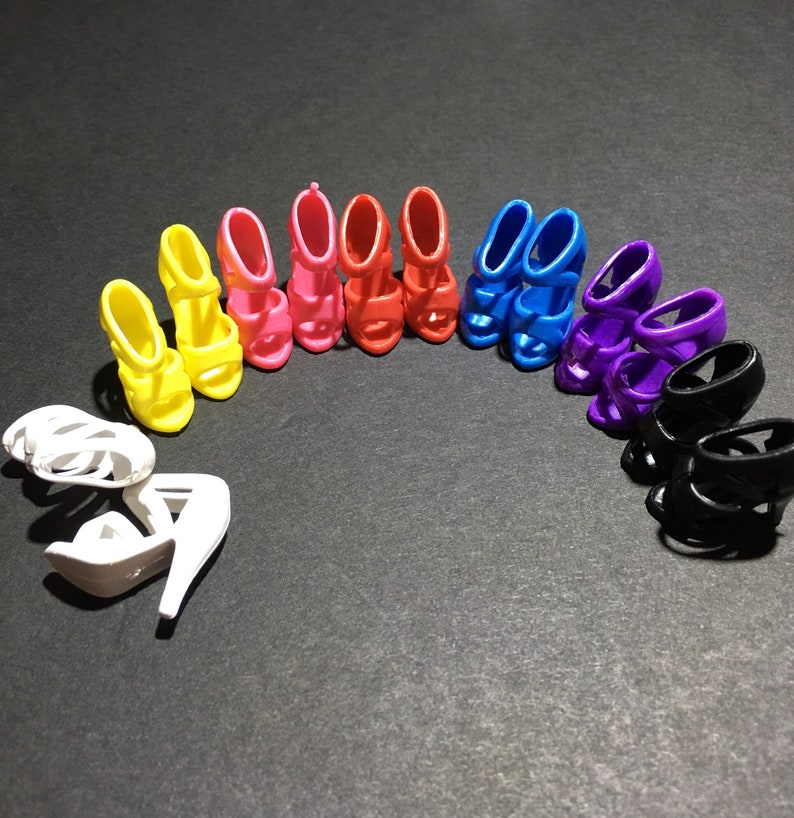 11.5 Fashion Doll Shoes Rainbow Colorful Shoes Lot MTM Doll Etsy